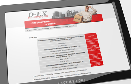 Strona internetowa - DEX